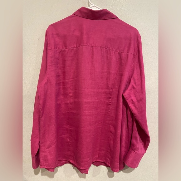 Fushia Pink Charter Club Button Up Shirt - Picture 4 of 4